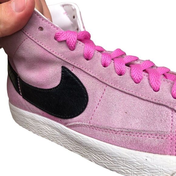 Rare 2013 Nike Blazer Mid High Top 'Curved Pink' Size 5 - Picture 10 of 16